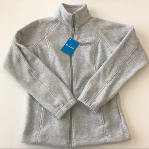 NWT Columbia Fleece Jacket Size Small light gray